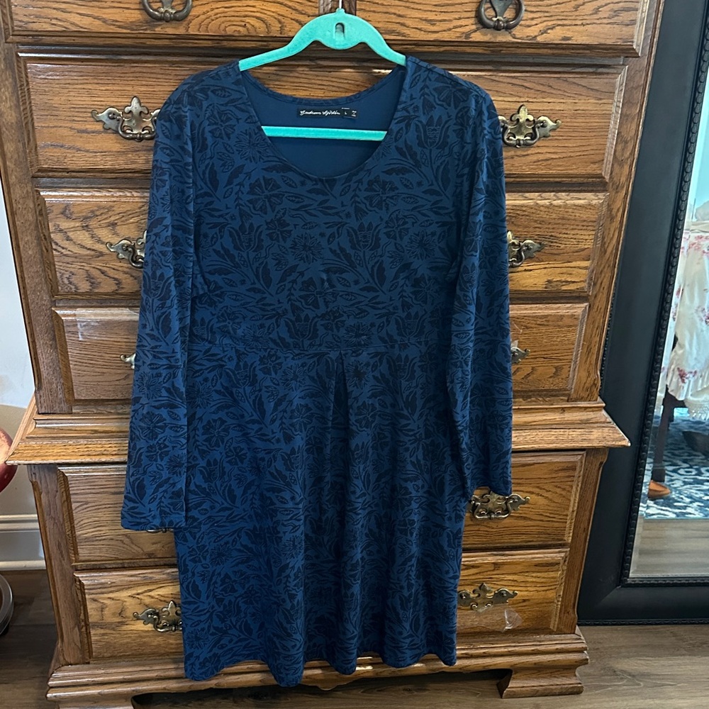 Gudrun Sjödén  Chic Long Sleeve Floral Dress in Navy. Use, see all photos..